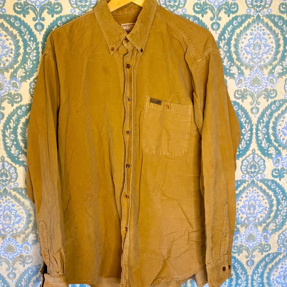 Woolrich Men’s Corduroy Brown/Tan Button Up